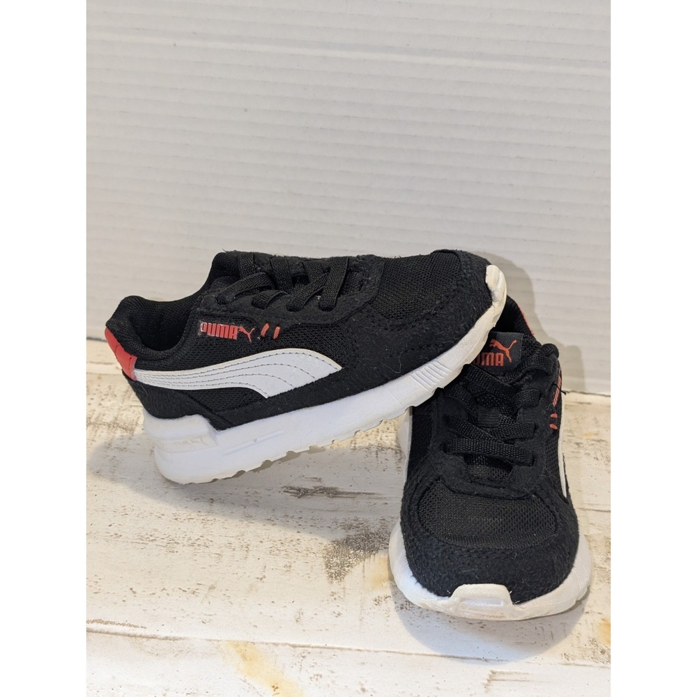Puma Kids / Infants Sneakers Graviton AC Black White & Red Size 7C